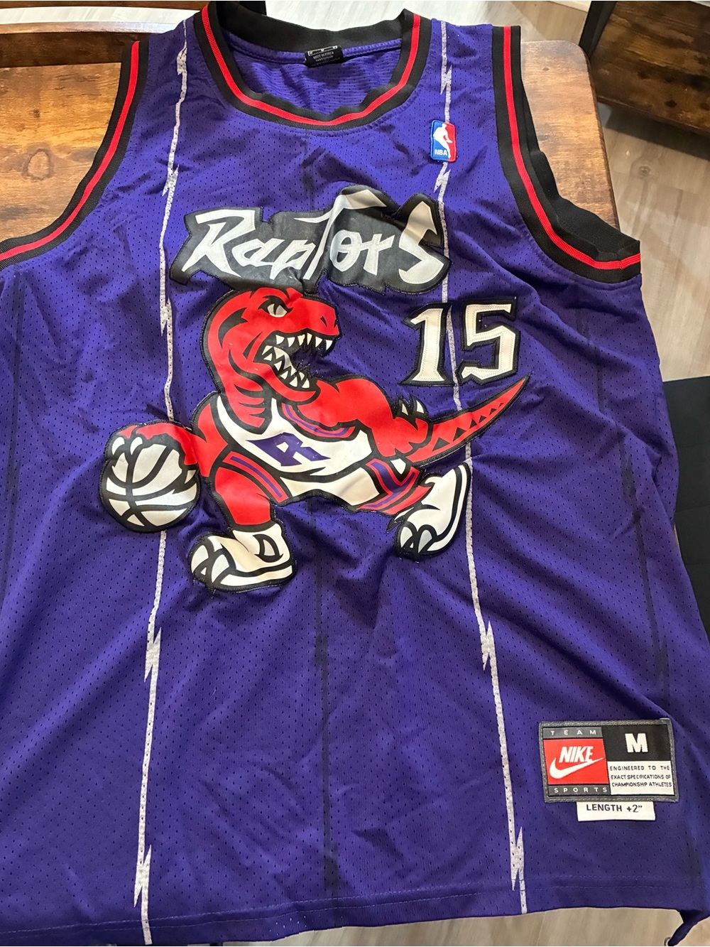 Nike Purple/Red Toronto Raptors Vince Carter #15 Retro Basketball Jersey
